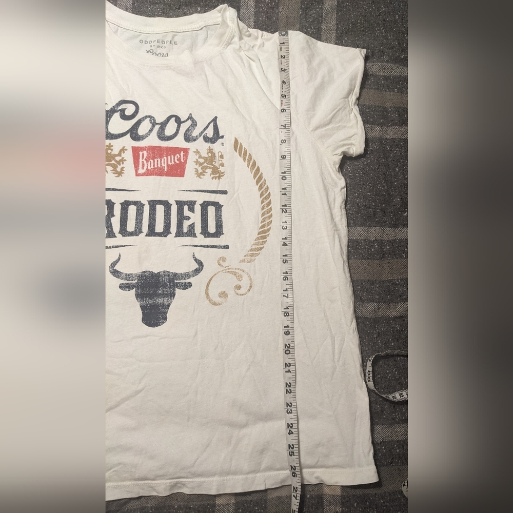 Oddpeople by RKB Coors Banquet Rodeo Western Vintage Inspired White T-Shirt sz L - Picture 8 of 10